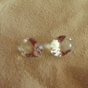 Genuine aquamarine gemstone pair